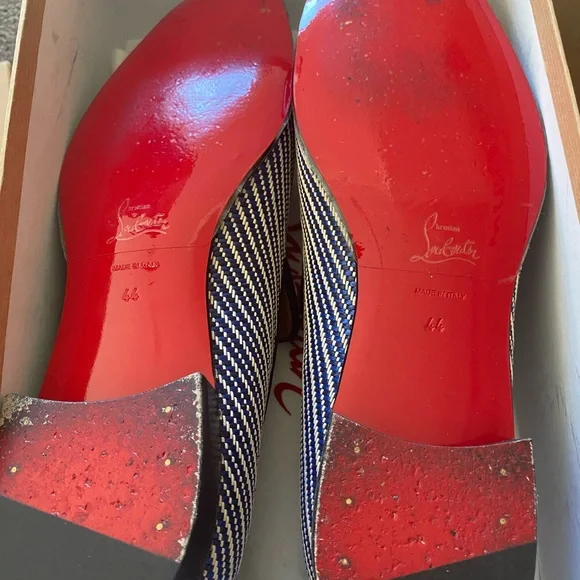 Blue and White Christian Louboutins